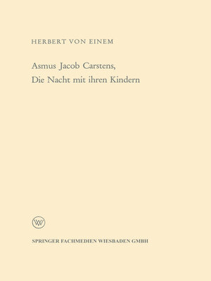 cover image of Asmus Jacob Carstens, Die Nacht mit ihren Kindern